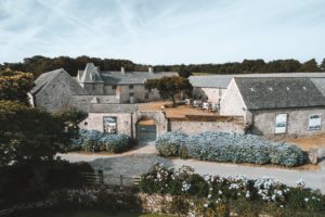 Vue aérienne manoir du Tourp La Hague Cotentin