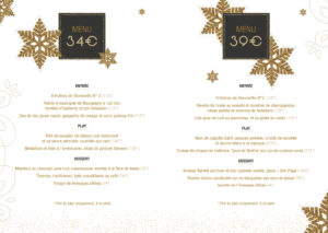 HOTEL DES ORMES MENU NOEL RESTAURANT COTENTIN