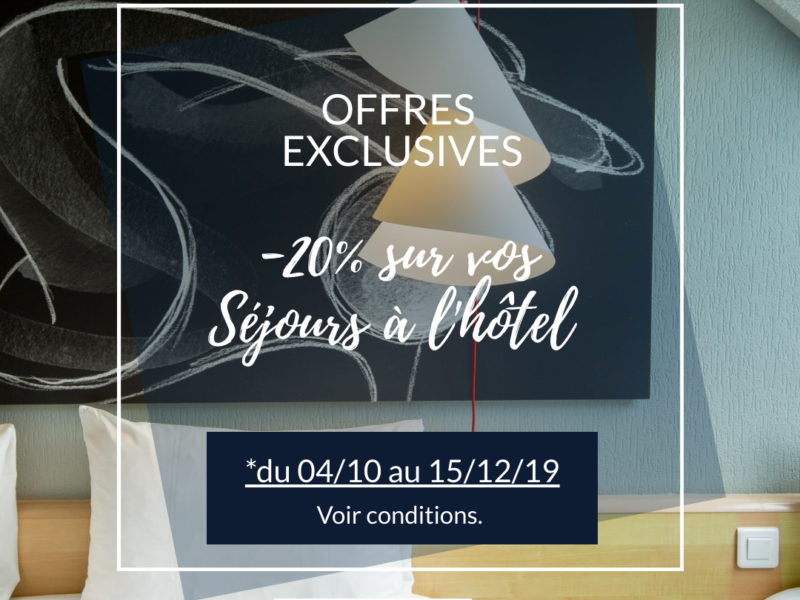 EXCLUSIVE OFFER HOTEL IN COTENTIN: -20%* on your weekend stays from October 04 to December 15, 2019