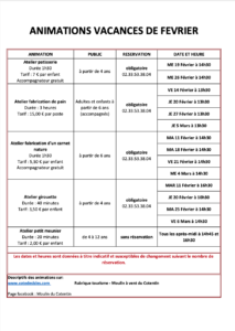 programme atelier moulin à vent Cotentin