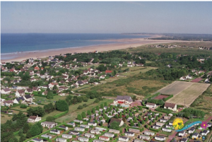 camping 4* l'Esperance bord de mer normandie cotentin manche vue du ciel