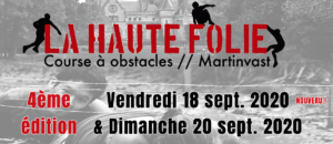 Affiche de la course à obstacles la haute folie - cotentin - agenda sport - septembre 2020