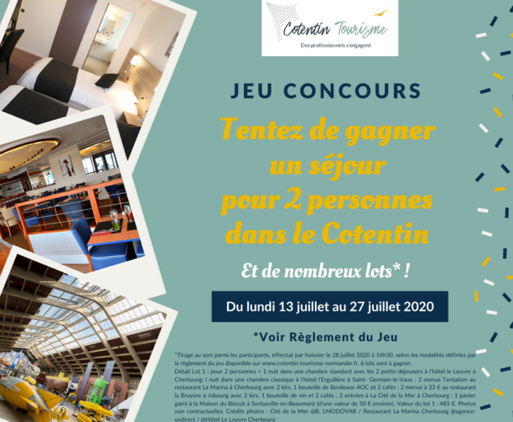Jeu concours Cotentin Tourisme du 13 au 27 juillet 2020