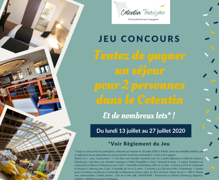 Règlement – JEU CONCOURS COTENTIN TOURISME du 13 juillet au 27 juillet 2020