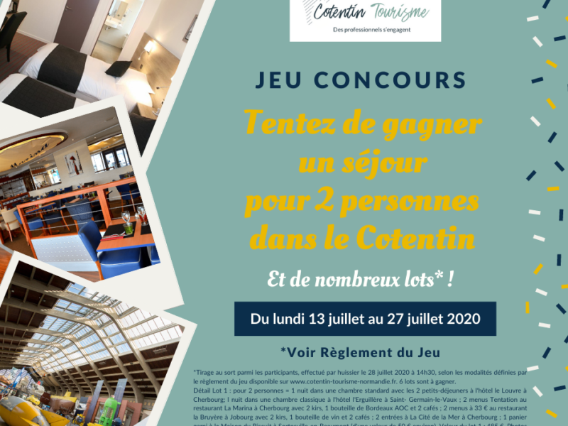 Jeu concours Cotentin Tourisme du 13 au 27 juillet 2020